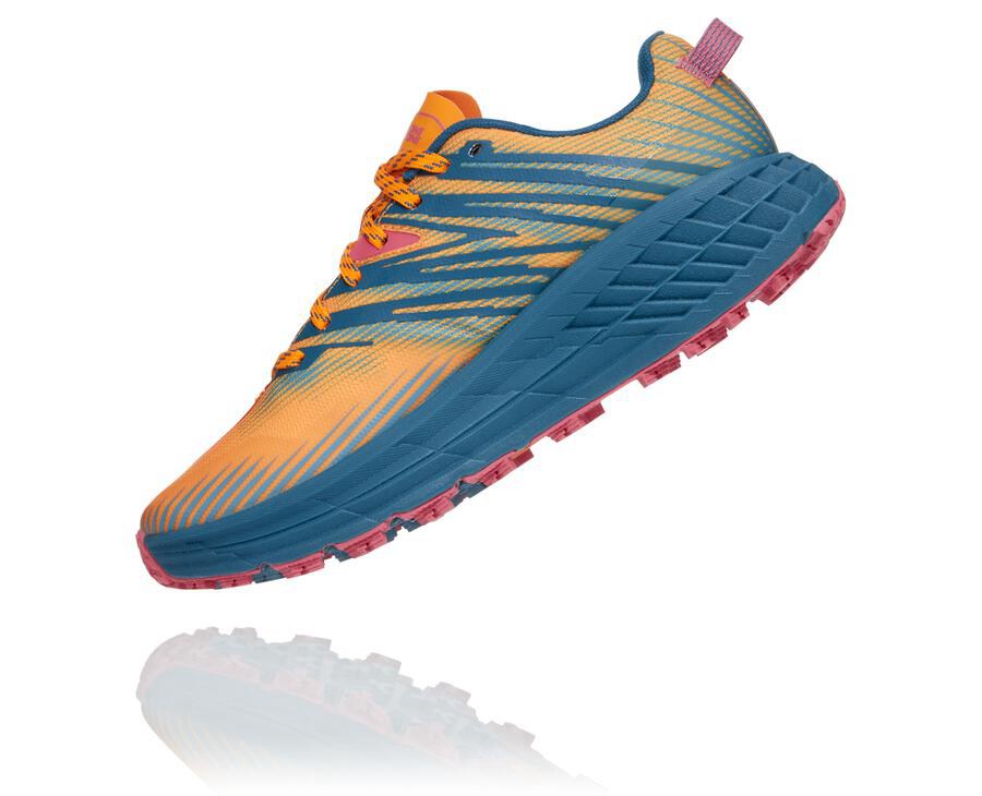 Hoka One One Trail Schoenen Dames - Speedgoat 4 - Blauw - KZ6940527